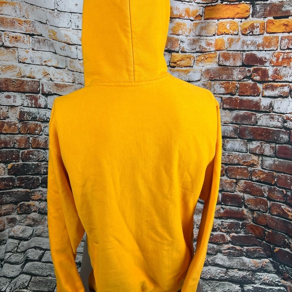 Champion Reverse Weave Sweatshirt Mens Medium Yellow Hoodie‎ Blank - Picture 3 of 5